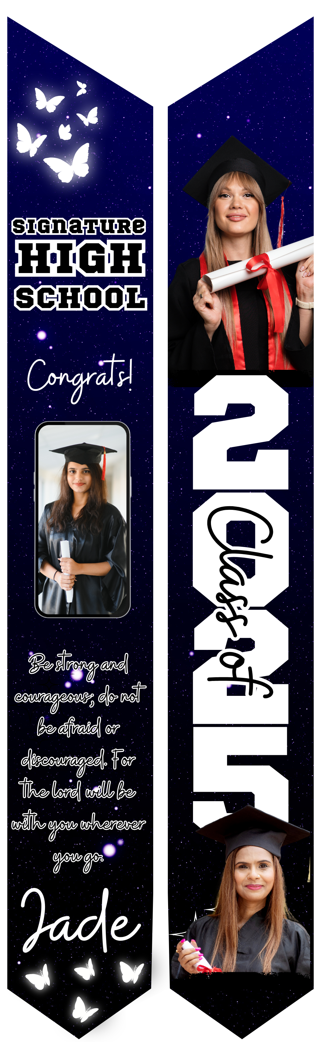 Custom Graduation Stole - Personalized Class of 2026 #1