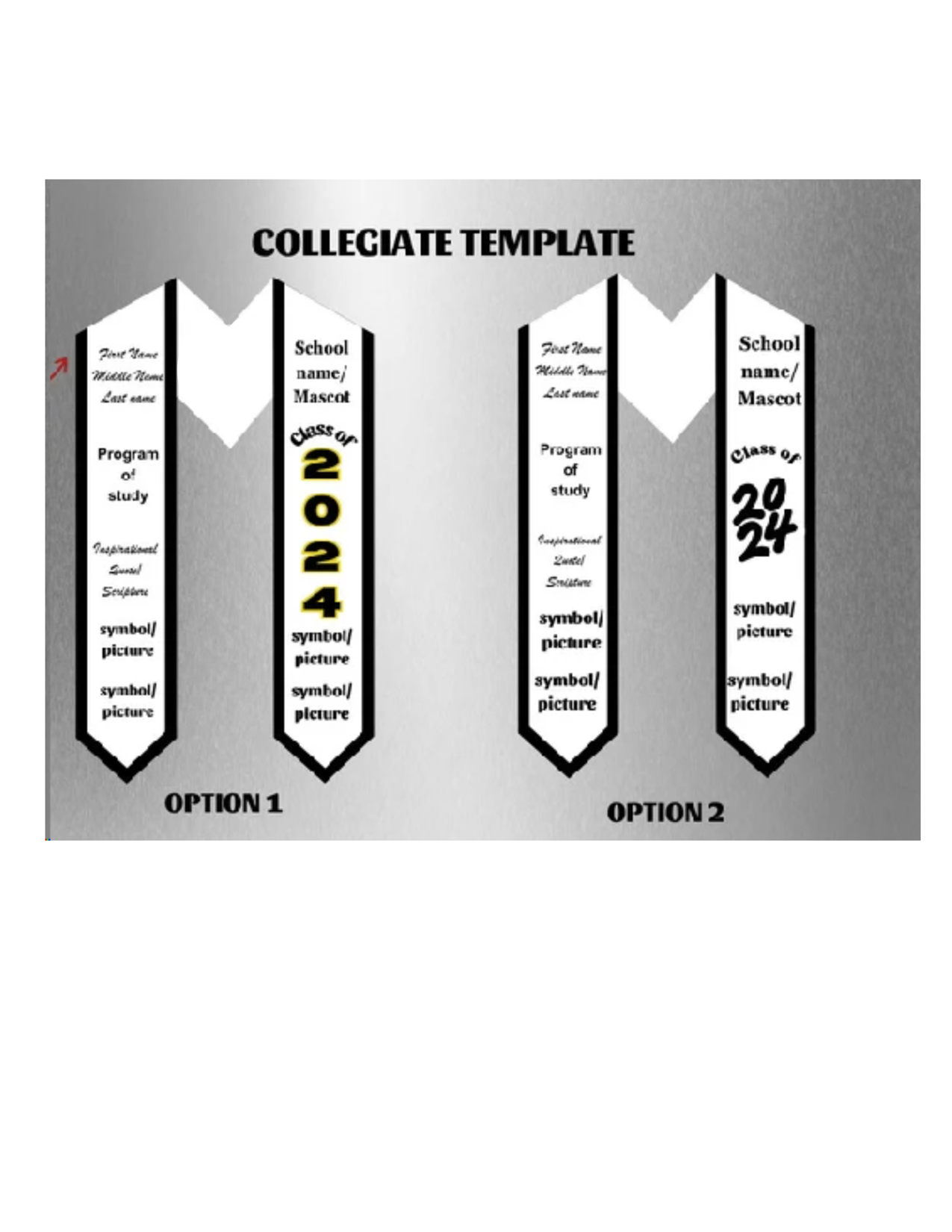 Custom Graduation Stole - Personalized Class of 2026 #6